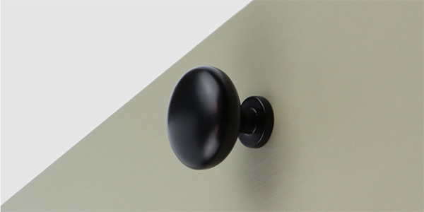 Pomos para muebles - negro. Pomos para muebles en mate y brillo.